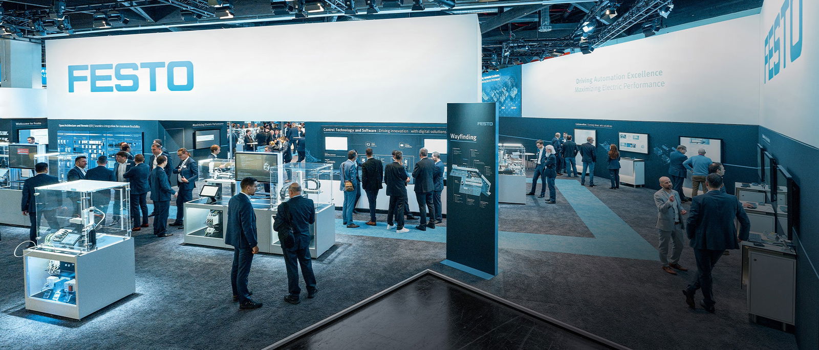 Photo of the Festo stand at the Hannover Messe